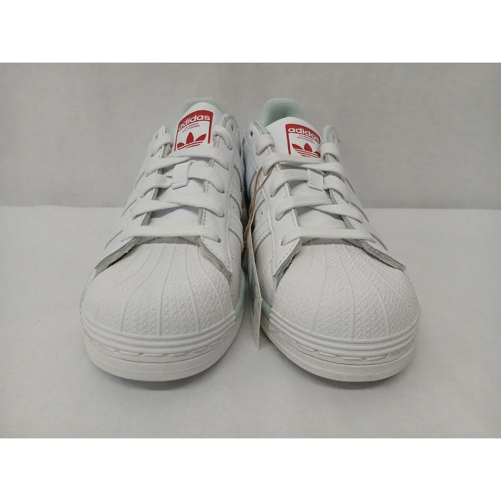Adidas Kids Originals Superstar J Casual School‎ Shoes FZ6254 White Blue Sz 6.5